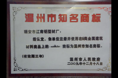 2009溫州知名商標